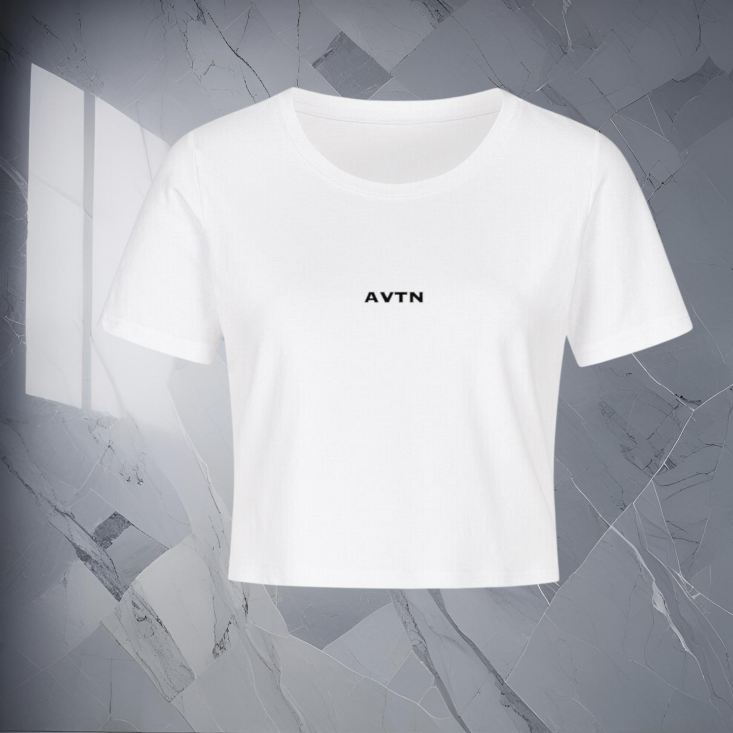 AVTN Ladies Cropped Shirt White