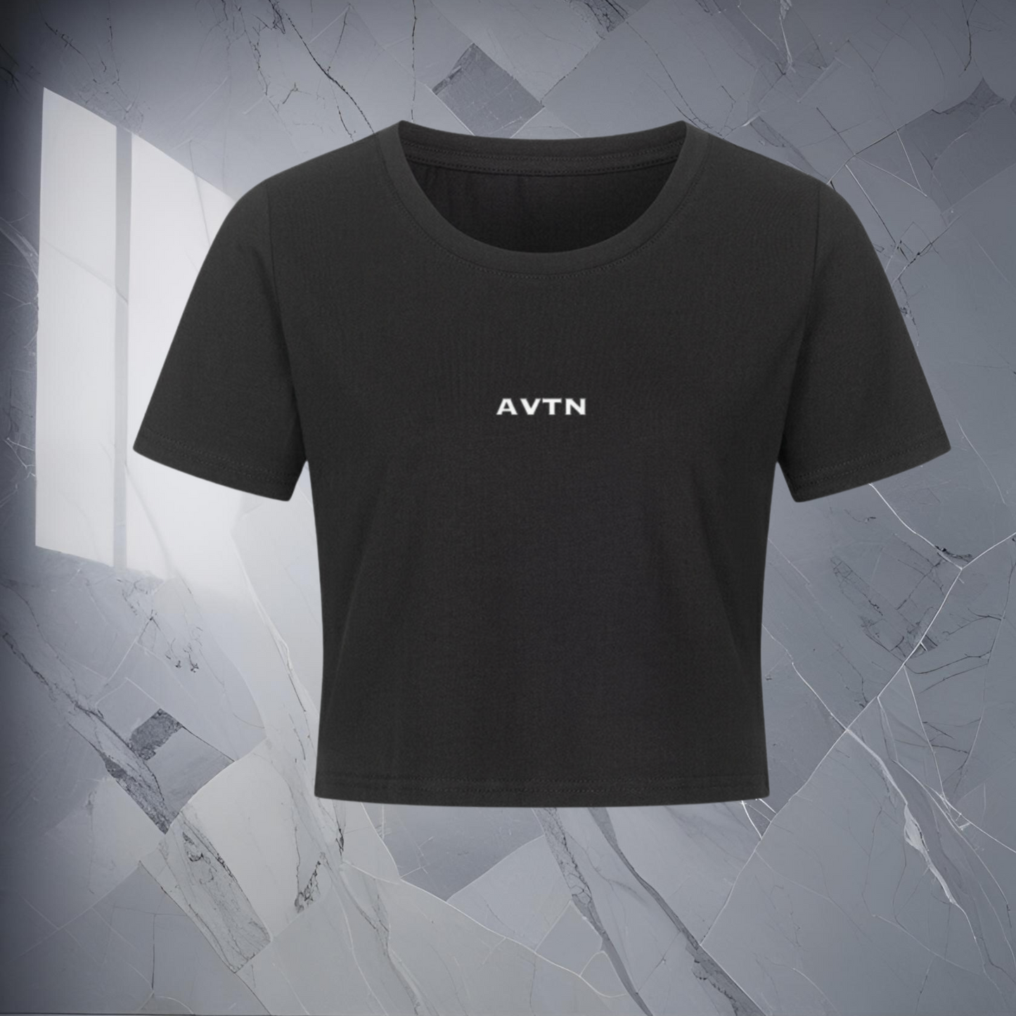 AVTN Ladies Cropped Shirt Black