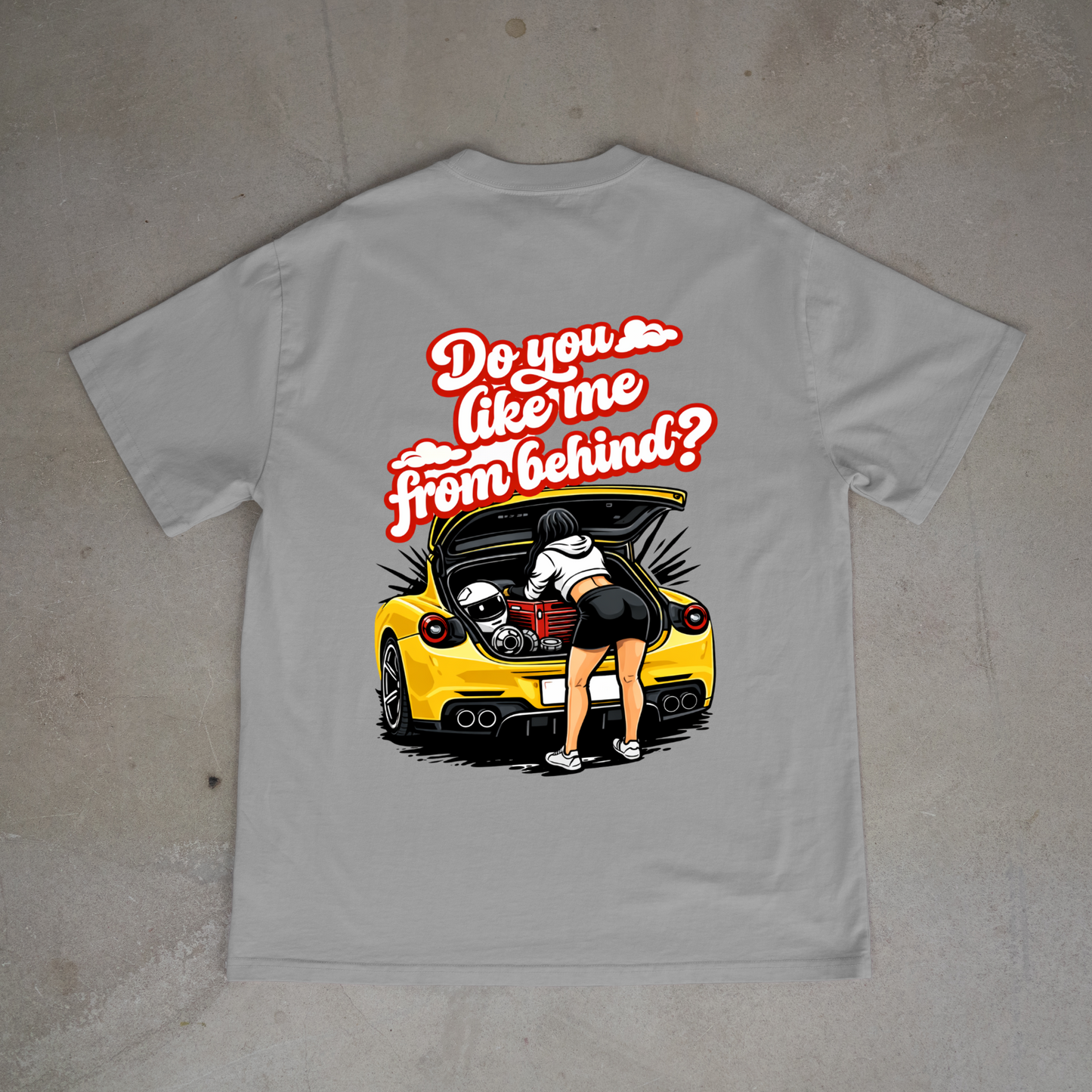 Do you like me from behind oversized tee