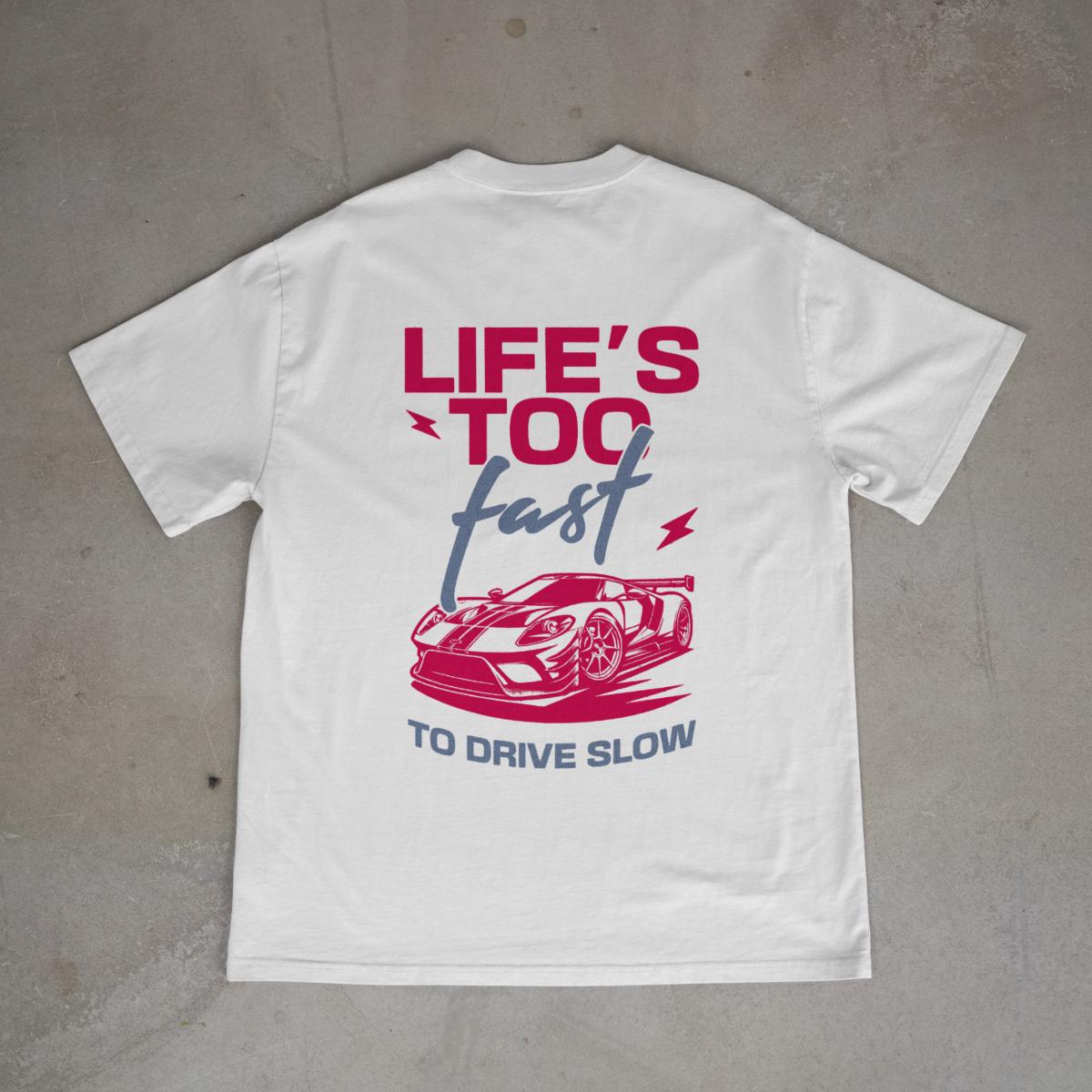 life too short oversized tee