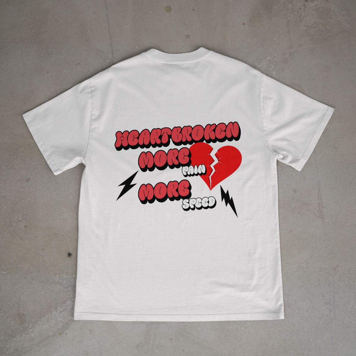 more pain more speed oversized tee