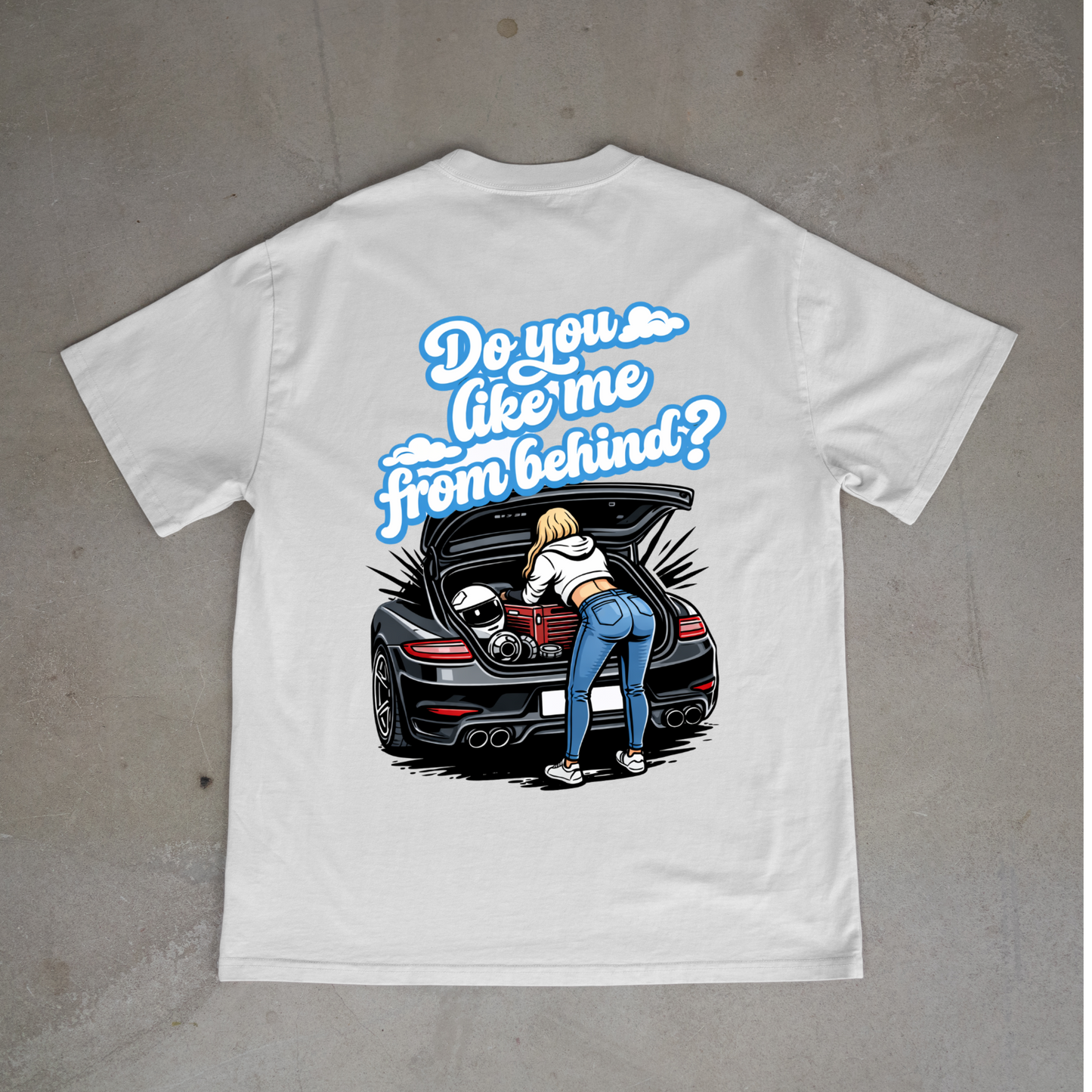 Do you like me from behind oversized tee