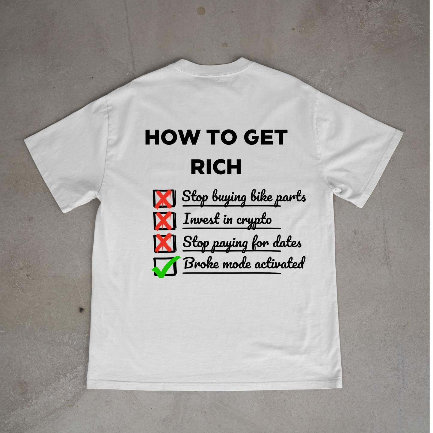 how to get rich premium tee