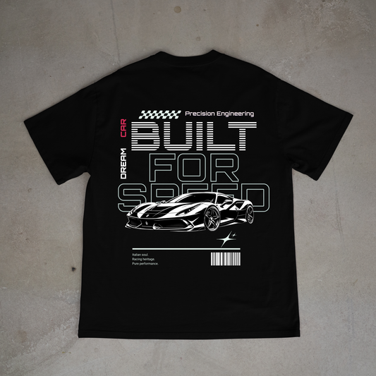 built for speed oversized tee