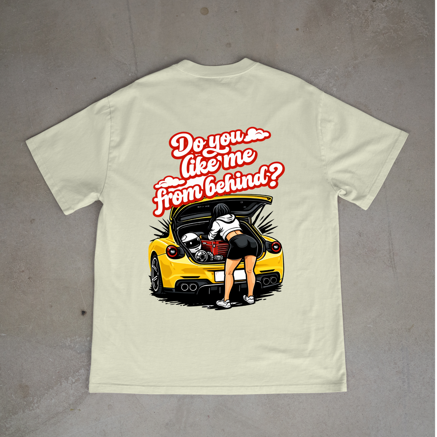 Do you like me from behind oversized tee