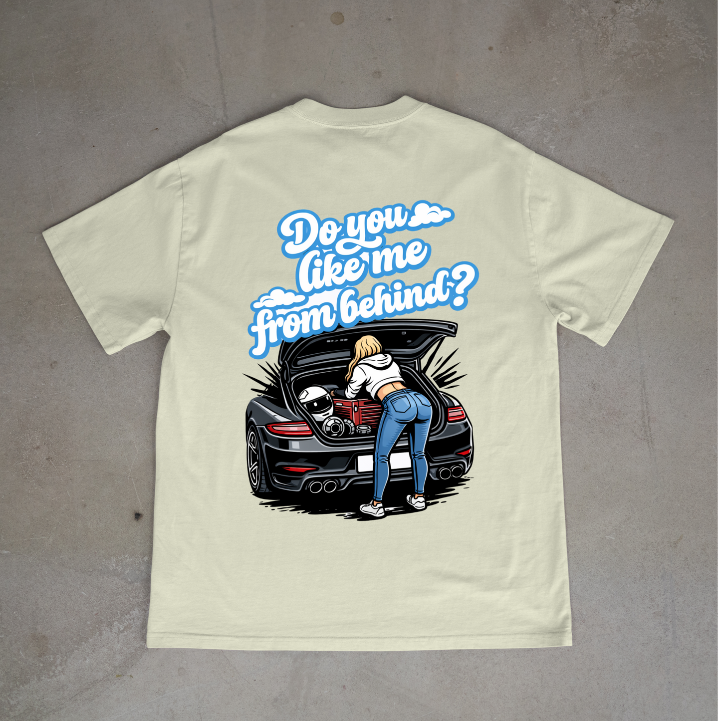 Do you like me from behind oversized tee