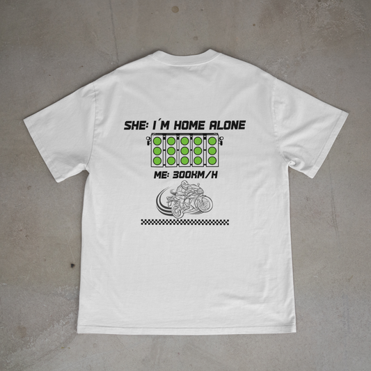 she´s home alone oversized tee