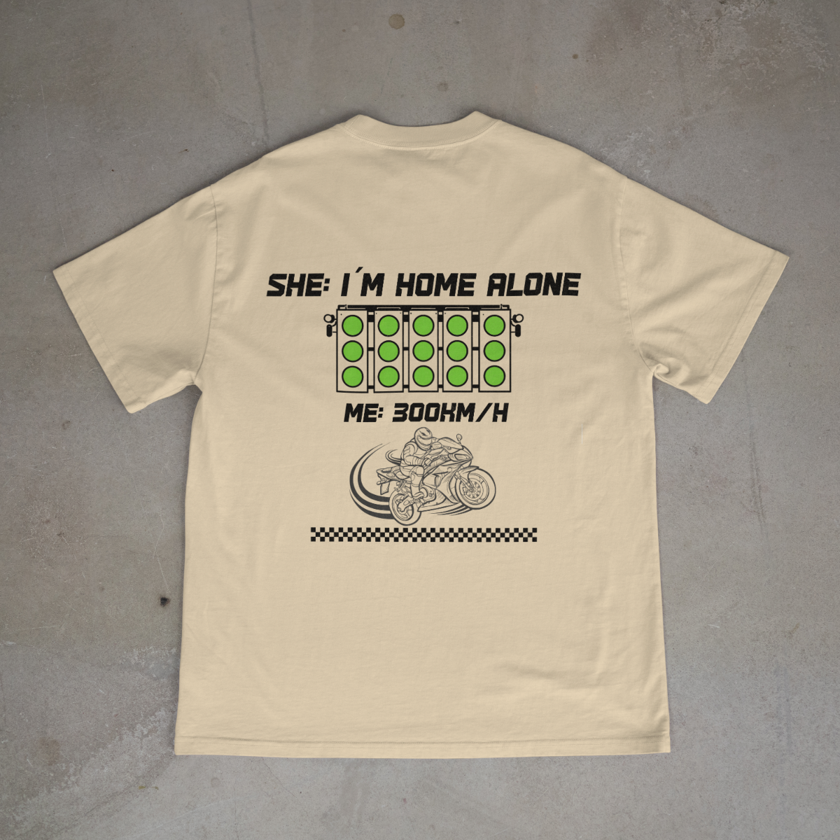 she´s home alone oversized tee