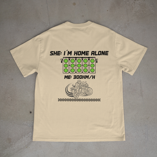 she´s home alone oversized tee