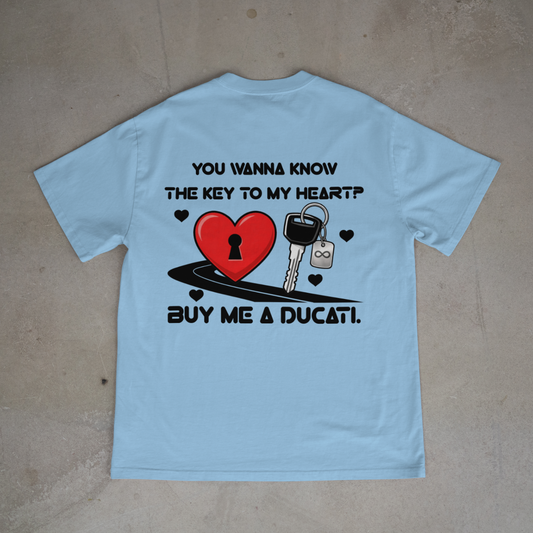 key to my heart oversized tee