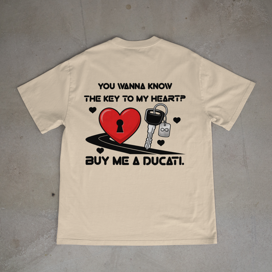 key to my heart oversized tee