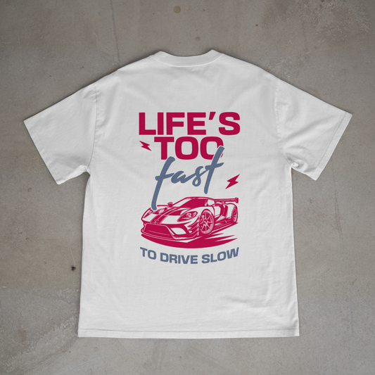 life too short oversized tee