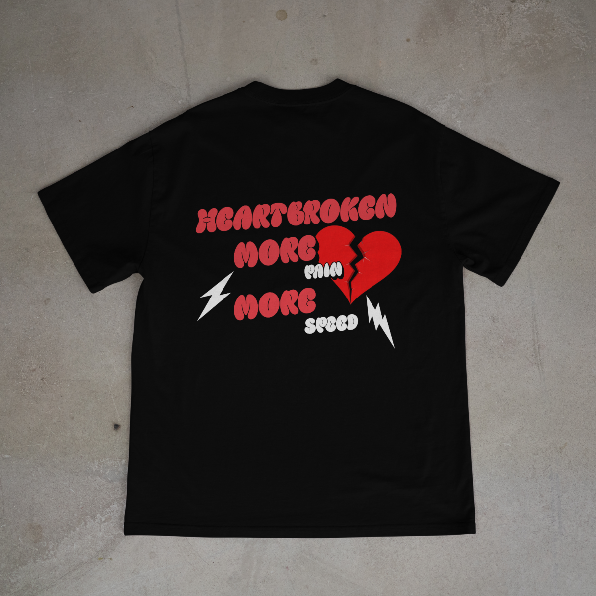 more pain more speed oversized tee