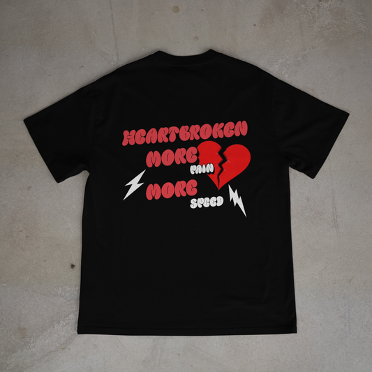 more pain more speed oversized tee