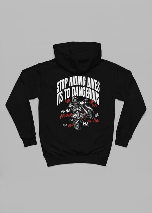 stop riding bikes oversized hoodie
