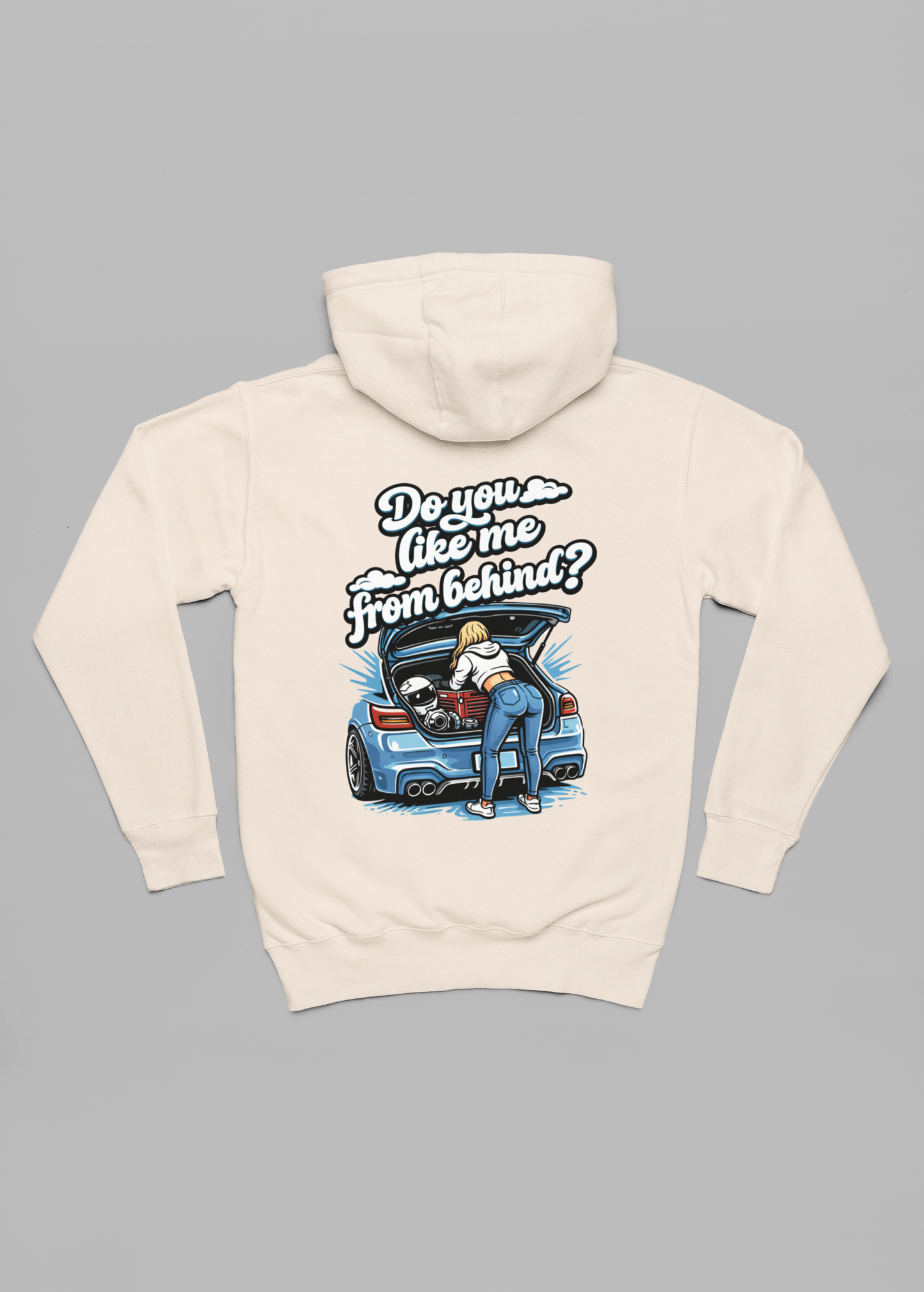 do you like me from behind oversized hoodie